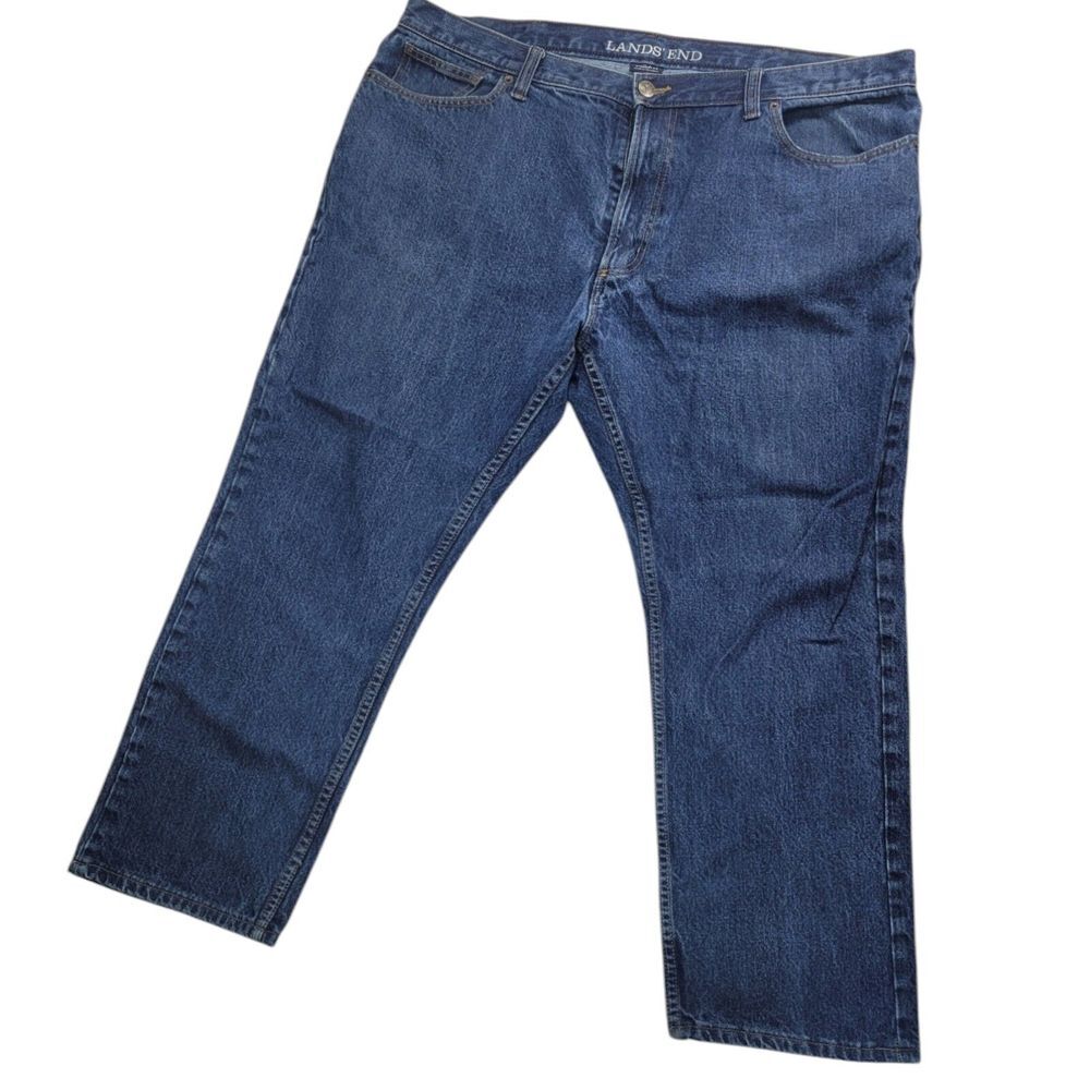 Lands' End Men's Straight‎ Fit Denim Jeans Blue Size 44